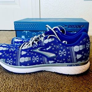 Brand New Brooks Revel 3 Blue Ugly Christmas Sweater Running Shoes Men's 11.5